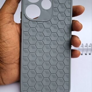 Redmi 13 Back Cover Silver Colour With Hexa Design .