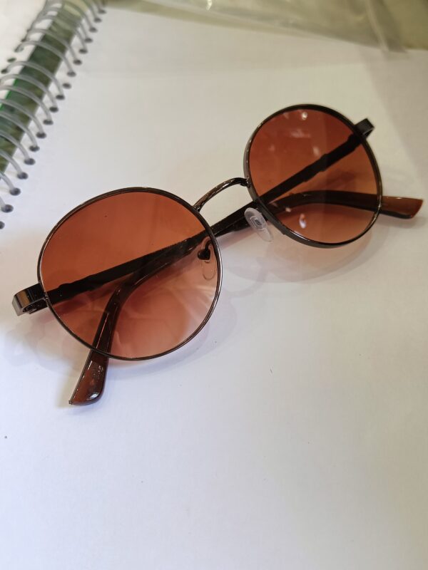 Brown oval shape with tiger frame fashionable goggle - Image 3