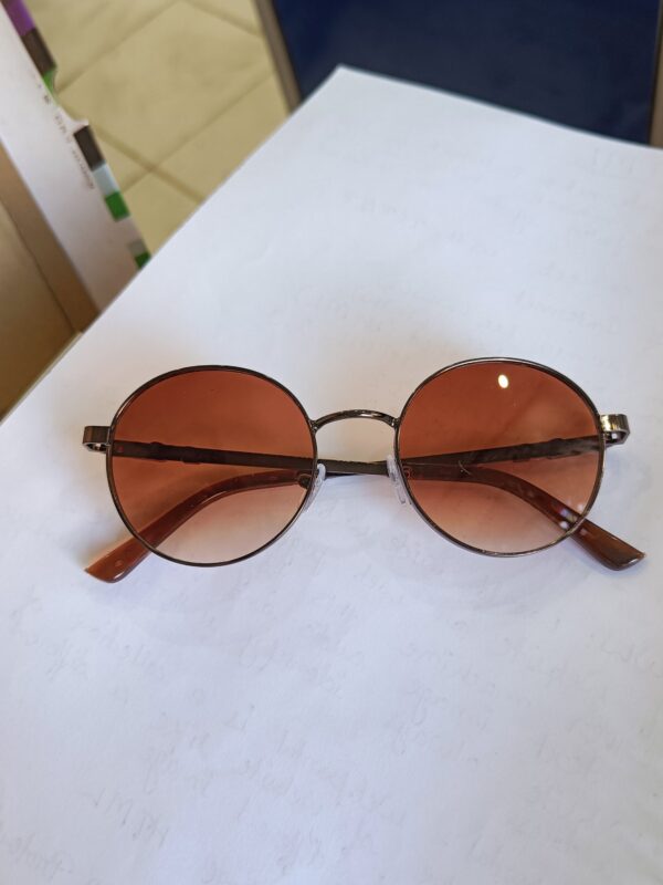 Brown oval shape with tiger frame fashionable goggle - Image 4