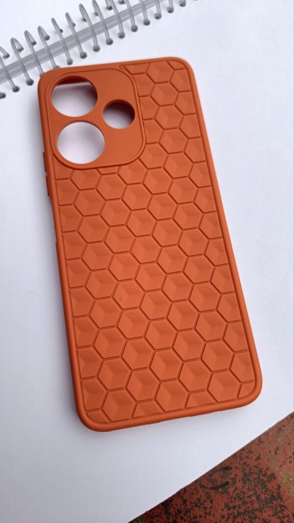 Redmi 13 5G Mobile Cover orange colour - Image 4