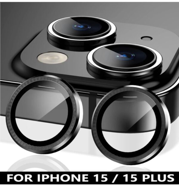 Camera Guard For iPhone 15 Black Colour.(Pack of 1) - Image 3