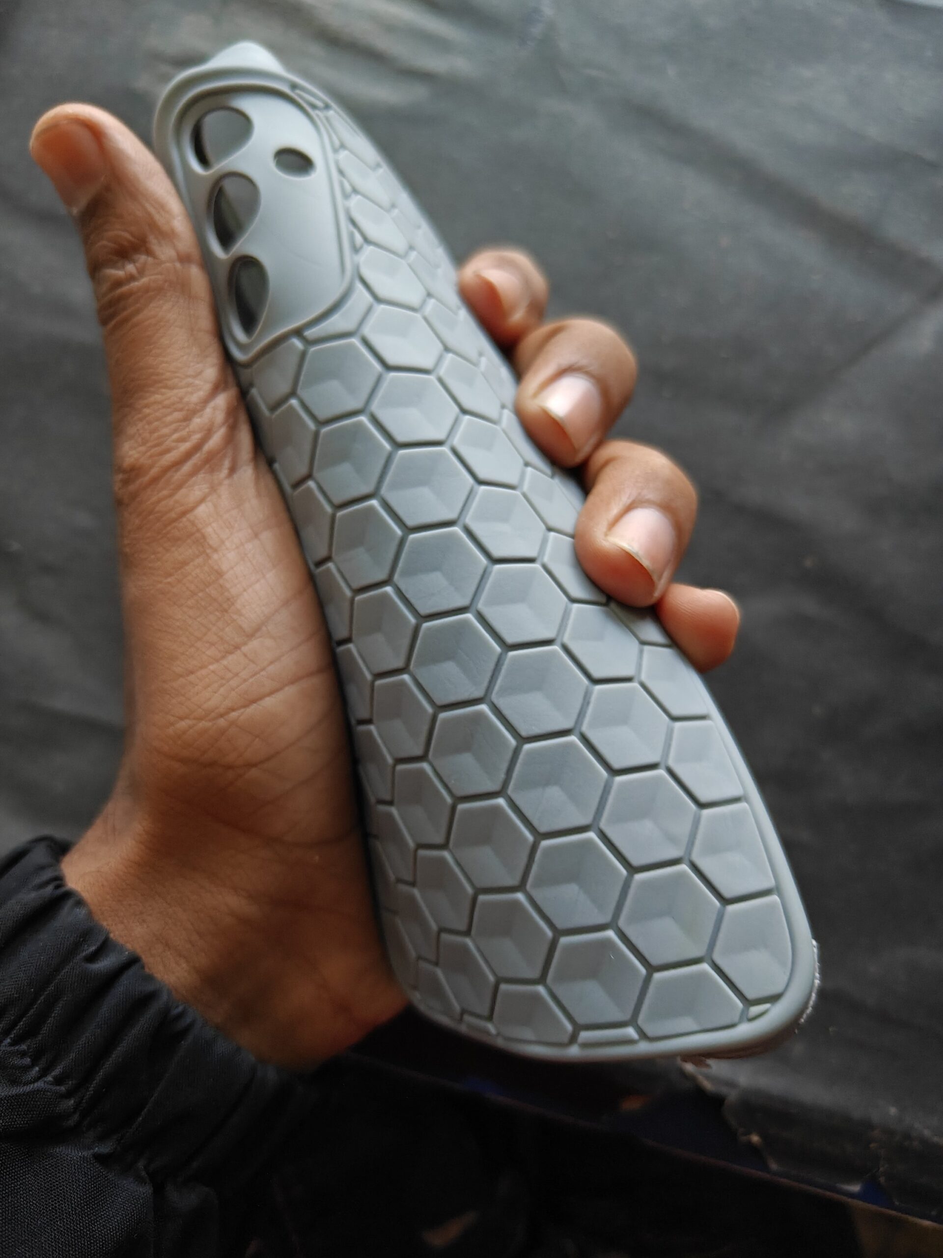 Samsung A15 (5G) Back Cover Orange Colour Hexagon 3D Design Silicon. Copy